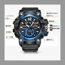 画像をギャラリービューアに読み込む, 防水機能付きスポーツ腕時計 アラーム 夜光表示 シリコンバンド 輸入ムーブメント 耐久性 ストップウォッチ機能付き 男女兼用 D103