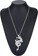 画像をギャラリービューアに読み込む, ヒップホップ アイスアウト キラキラ輝くフルCZドラゴンペンダント チェーン クリエイティブパンクネックレス メンズM780