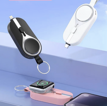 画像をギャラリービューアに読み込む, 2000mAh・キーホルダータイプモバイルバッテリー 5W出力力・Apple iWatchとスマホ二合一ワイヤレスチャージャー D111