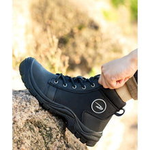 画像をギャラリービューアに読み込む, 防水安全靴 ハイカット 本革 4E あんぜん靴 作業靴 ブーツ 先芯 おしゃれ 耐滑 セーフティシューズ 軽量 衝撃吸収 安全靴ブーツ