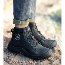 画像をギャラリービューアに読み込む, 防水安全靴 ハイカット 本革 4E あんぜん靴 作業靴 ブーツ 先芯 おしゃれ 耐滑 セーフティシューズ 軽量 衝撃吸収 安全靴ブーツ