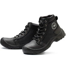 画像をギャラリービューアに読み込む, 防水安全靴 ハイカット 本革 4E あんぜん靴 作業靴 ブーツ 先芯 おしゃれ 耐滑 セーフティシューズ 軽量 衝撃吸収 安全靴ブーツ