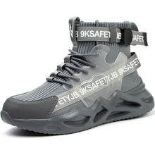 画像をギャラリービューアに読み込む, 安全靴 ハイカット おしゃれ 作業靴つま先保護 セーフティーシューズ ワークシューズ 先芯 耐磨耗 衝撃吸収 スニーカー 耐滑 通気 軽量 SM004