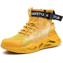 画像をギャラリービューアに読み込む, 安全靴 ハイカット おしゃれ 作業靴つま先保護 セーフティーシューズ ワークシューズ 先芯 耐磨耗 衝撃吸収 スニーカー 耐滑 通気 軽量 SM004