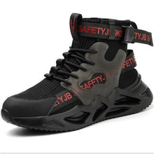 画像をギャラリービューアに読み込む, 安全靴 ハイカット おしゃれ 作業靴つま先保護 セーフティーシューズ ワークシューズ 先芯 耐磨耗 衝撃吸収 スニーカー 耐滑 通気 軽量 SM004