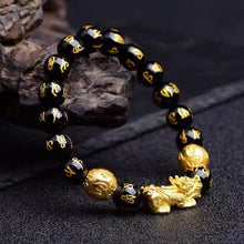 画像をギャラリービューアに読み込む, 豪華な金属貔貅ブレスレット 6文字のマントラ 貔貅チャーム ラッキー 繁栄 幸運 父の日のプレゼント A025