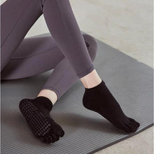 画像をギャラリービューアに読み込む, ヨガソックス 5本指 2足セット 滑り止め 通気性 防臭 レディース 靴下 ヨガ ダンス バレエ スポーツ 室内運動 A029