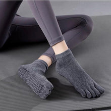 画像をギャラリービューアに読み込む, ヨガソックス 5本指 2足セット 滑り止め 通気性 防臭 レディース 靴下 ヨガ ダンス バレエ スポーツ 室内運動 A029