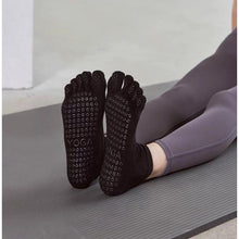 画像をギャラリービューアに読み込む, ヨガソックス 5本指 2足セット 滑り止め 通気性 防臭 レディース 靴下 ヨガ ダンス バレエ スポーツ 室内運動 A029