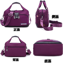 画像をギャラリービューアに読み込む, レディース用大容量軽量カジュアルハンドバッグ、肩掛け・斜め掛け対応、防水性能 K072