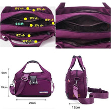 画像をギャラリービューアに読み込む, レディース用大容量軽量カジュアルハンドバッグ、肩掛け・斜め掛け対応、防水性能 K072