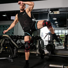 画像をギャラリービューアに読み込む, 膝サポーター スポーツサポーター ひざ用サポーター 加圧式 膝保護 膝固定 両ヒザ用 左右兼用 通気性 伸縮性 男女 左右兼用 ランニング バスケ P003