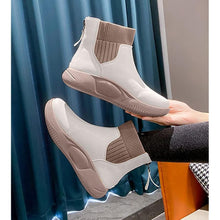 画像をギャラリービューアに読み込む, レディース 厚底ショートブーツ ショートブーツ 靴 レディース 厚底 サイドゴア 快適 歩きやすい 柔らかい 身長アップスニーカー S023