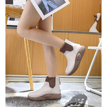 画像をギャラリービューアに読み込む, レディース 厚底ショートブーツ ショートブーツ 靴 レディース 厚底 サイドゴア 快適 歩きやすい 柔らかい 身長アップスニーカー S023