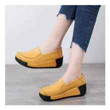 画像をギャラリービューアに読み込む, 厚底スニーカー レディース 船型底ナースシューズ ウォキングシューズ 美脚 ダイエットシューズ S042