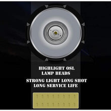 画像をギャラリービューアに読み込む, 懐中電灯 USB充電式サーチライト、屋外ポータブル OSLとCOBの明るい懐中電灯、防水 防災 地震 停電対策 自転車 ライト兼用、USBケーブル付きD012