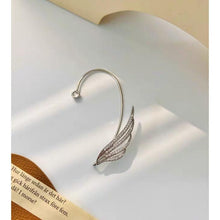 画像をギャラリービューアに読み込む, イヤリング ジルコニア シルバー フラワー イヤーカフ ピアス レディースカジュアルな非ピアス磁気天使のイヤリング、完璧な贈り物(イヤリングZ113)