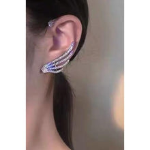 画像をギャラリービューアに読み込む, イヤリング ジルコニア シルバー フラワー イヤーカフ ピアス レディースカジュアルな非ピアス磁気天使のイヤリング、完璧な贈り物(イヤリングZ113)