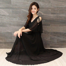 画像をギャラリービューアに読み込む, 大人可愛いシンプル春夏切り替えAラインシフォンワンピース