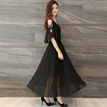 画像をギャラリービューアに読み込む, 大人可愛いシンプル春夏切り替えAラインシフォンワンピース