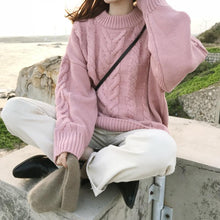 画像をギャラリービューアに読み込む, ラウンドネック無地シンプル柔らか高品質スウィート厚い保温セーター
