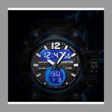 画像をギャラリービューアに読み込む, 防水機能付きスポーツ腕時計 アラーム 夜光表示 シリコンバンド 輸入ムーブメント 耐久性 ストップウォッチ機能付き 男女兼用 D103
