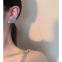 画像をギャラリービューアに読み込む, イヤリング ジルコニア シルバー フラワー イヤーカフ ピアス レディースカジュアルな非ピアス磁気天使のイヤリング、完璧な贈り物（イヤリングZ113）
