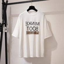 画像をギャラリービューアに読み込む, お進めコーデラウンドネックアルファベット半袖トップス+ケーキ型スカートセットアップ
