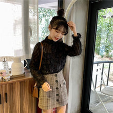 画像をギャラリービューアに読み込む, 韓国風スタンドネック無地フリンジ付き着やせファッション新作シャツ
