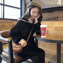 画像をギャラリービューアに読み込む, スウィート可愛い襟レトロ着心地いいカジュアルワンピース
