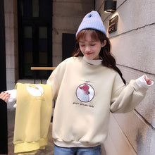 画像をギャラリービューアに読み込む, 着心地いいハイネック刺繍韓国風裏フリース付きスウィート上品パーカー

