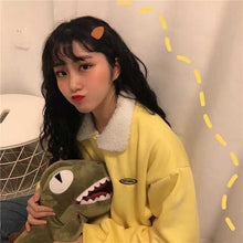 画像をギャラリービューアに読み込む, スウィート気質アップ着心地いい新作韓国風フリース切り替えパーカー
