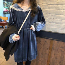 画像をギャラリービューアに読み込む, スウィート可愛い襟レトロ着心地いいカジュアルワンピース
